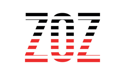 ZOZ three initial letter iconic line negative space minimal logo design vector template. monogram, abstract, wordmark, business, typography, minimalist, brand, company, flat, modern, unique, simple