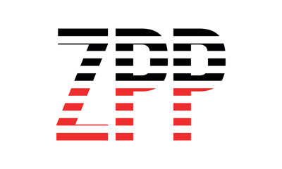 ZPP three initial letter iconic line negative space minimal logo design vector template. monogram, abstract, wordmark, business, typography, minimalist, brand, company, flat, modern, unique, simple