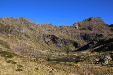 Beautiful View while Hiking around the Lakes of Tristania (Estanys de Tristania, Ordino, Andorra)