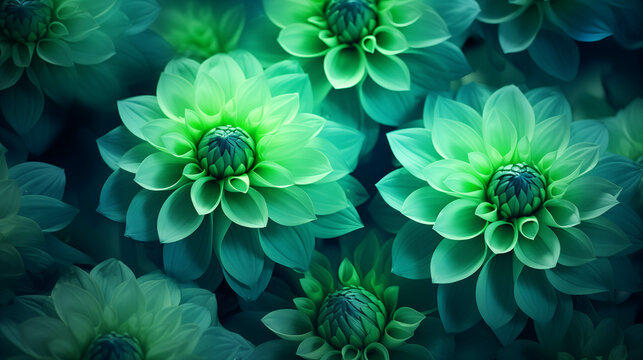 Beautiful green flower background images.