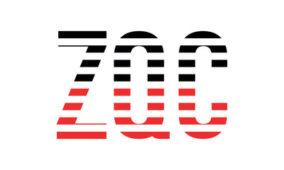 ZQC three initial letter iconic line negative space minimal logo design vector template. monogram, abstract, wordmark, business, typography, minimalist, brand, company, flat, modern, unique, simple