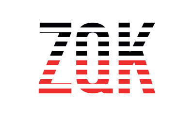 ZQK three initial letter iconic line negative space minimal logo design vector template. monogram, abstract, wordmark, business, typography, minimalist, brand, company, flat, modern, unique, simple