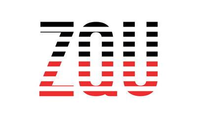 ZQU three initial letter iconic line negative space minimal logo design vector template. monogram, abstract, wordmark, business, typography, minimalist, brand, company, flat, modern, unique, simple