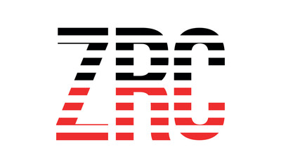 ZRC three initial letter iconic line negative space minimal logo design vector template. monogram, abstract, wordmark, business, typography, minimalist, brand, company, flat, modern, unique, simple