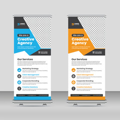 corporate roll up banner design template for a business