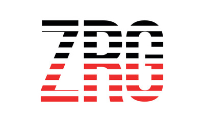 ZRG three initial letter iconic line negative space minimal logo design vector template. monogram, abstract, wordmark, business, typography, minimalist, brand, company, flat, modern, unique, simple