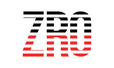 ZRO three initial letter iconic line negative space minimal logo design vector template. monogram, abstract, wordmark, business, typography, minimalist, brand, company, flat, modern, unique, simple