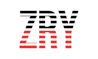 ZRY three initial letter iconic line negative space minimal logo design vector template. monogram, abstract, wordmark, business, typography, minimalist, brand, company, flat, modern, unique, simple