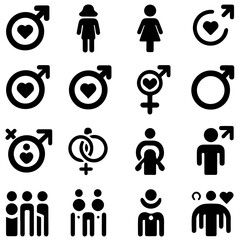 Modern Restroom Symbols for Various Identities