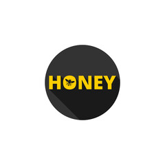 Honey bee icon isolated on transparent background