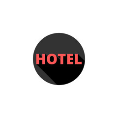 Hotel icon isolated on transparent background