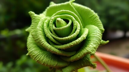 Green Rose Close-up