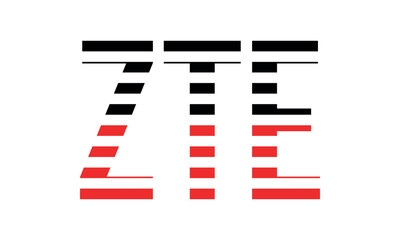 ZTE three initial letter iconic line negative space minimal logo design vector template. monogram, abstract, wordmark, business, typography, minimalist, brand, company, flat, modern, unique, simple