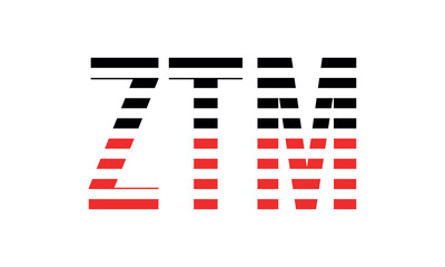 ZTM three initial letter iconic line negative space minimal logo design vector template. monogram, abstract, wordmark, business, typography, minimalist, brand, company, flat, modern, unique, simple
