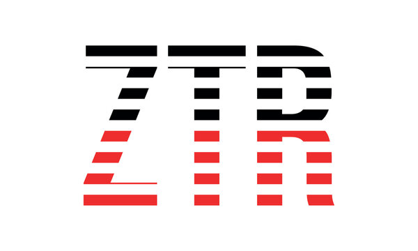 ZTR three initial letter iconic line negative space minimal logo design vector template. monogram, abstract, wordmark, business, typography, minimalist, brand, company, flat, modern, unique, simple