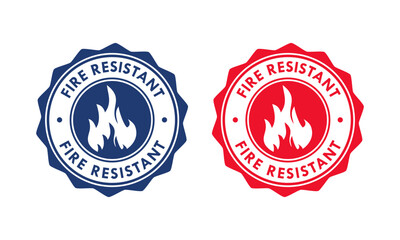Fire resistant design logo template illustration