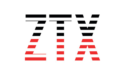 ZTX three initial letter iconic line negative space minimal logo design vector template. monogram, abstract, wordmark, business, typography, minimalist, brand, company, flat, modern, unique, simple