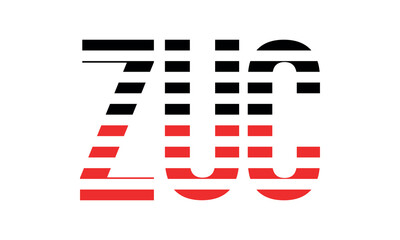 ZUC three initial letter iconic line negative space minimal logo design vector template. monogram, abstract, wordmark, business, typography, minimalist, brand, company, flat, modern, unique, simple