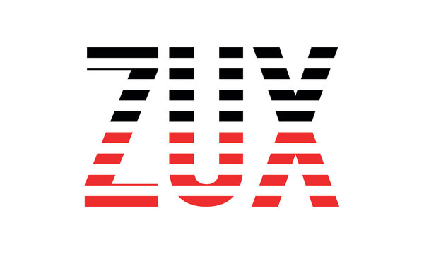 ZUX three initial letter iconic line negative space minimal logo design vector template. monogram, abstract, wordmark, business, typography, minimalist, brand, company, flat, modern, unique, simple
