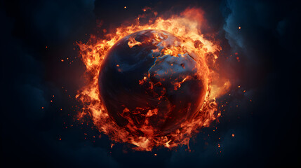 burning earth in fire