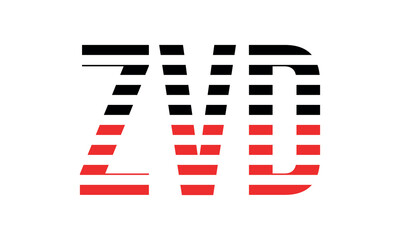 ZVD three initial letter iconic line negative space minimal logo design vector template. monogram, abstract, wordmark, business, typography, minimalist, brand, company, flat, modern, unique, simple