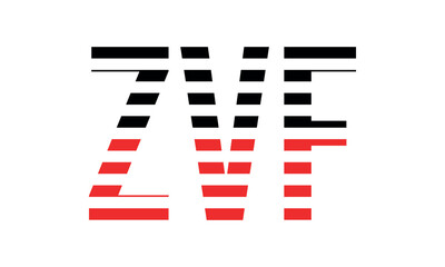 ZVF three initial letter iconic line negative space minimal logo design vector template. monogram, abstract, wordmark, business, typography, minimalist, brand, company, flat, modern, unique, simple