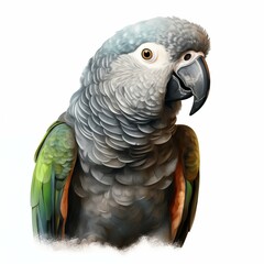 colorful beautiful birds Created with Generative AI technology.