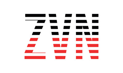 ZVN three initial letter iconic line negative space minimal logo design vector template. monogram, abstract, wordmark, business, typography, minimalist, brand, company, flat, modern, unique, simple
