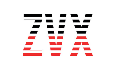 ZVX three initial letter iconic line negative space minimal logo design vector template. monogram, abstract, wordmark, business, typography, minimalist, brand, company, flat, modern, unique, simple