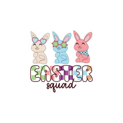 Obraz na płótnie Canvas Happy Easter day, Easter squad, Easter day sublimation, easter vector