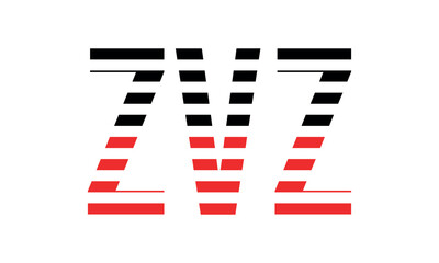 ZVZ three initial letter iconic line negative space minimal logo design vector template. monogram, abstract, wordmark, business, typography, minimalist, brand, company, flat, modern, unique, simple