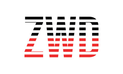 ZWD three initial letter iconic line negative space minimal logo design vector template. monogram, abstract, wordmark, business, typography, minimalist, brand, company, flat, modern, unique, simple