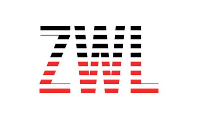 ZWL three initial letter iconic line negative space minimal logo design vector template. monogram, abstract, wordmark, business, typography, minimalist, brand, company, flat, modern, unique, simple