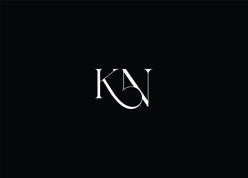 KN creative logo design and letter logo