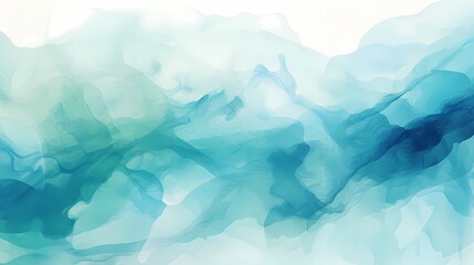 watercolor abstract background in the style of dark aquamarine and azure - obrazy, fototapety, plakaty