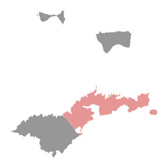 Obraz premium Eastern District map, administrative division of American Samoa. Vector illustration.