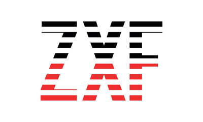 ZXF three initial letter iconic line negative space minimal logo design vector template. monogram, abstract, wordmark, business, typography, minimalist, brand, company, flat, modern, unique, simple