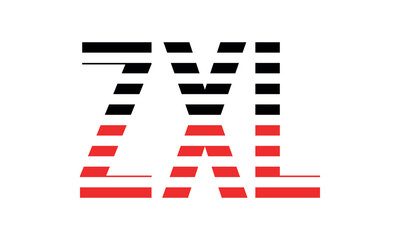 ZXL three initial letter iconic line negative space minimal logo design vector template. monogram, abstract, wordmark, business, typography, minimalist, brand, company, flat, modern, unique, simple