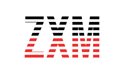 ZXM three initial letter iconic line negative space minimal logo design vector template. monogram, abstract, wordmark, business, typography, minimalist, brand, company, flat, modern, unique, simple