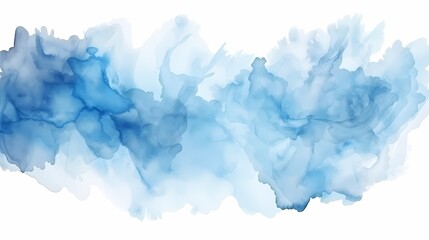 Beautiful blue blot of watercolor