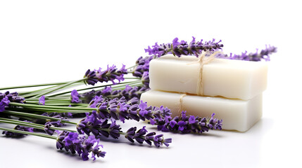 Obraz na płótnie Canvas lavender soap with lavender