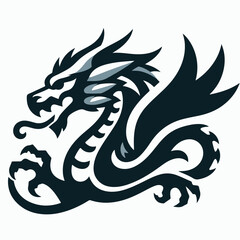 Dragon Logo icon sticker.