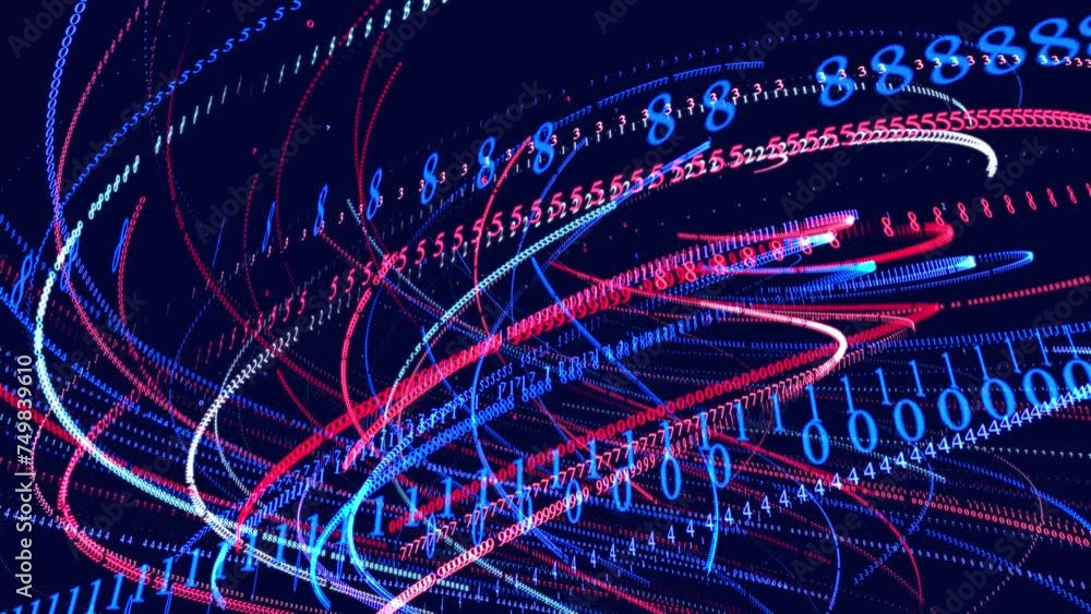 Aufkleber symbols form lines, lines form rings grid. sci fi digital theme, information ai construction of lett