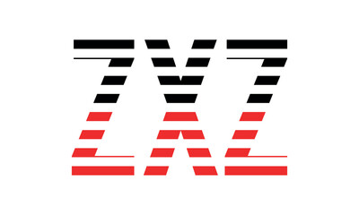 ZXZ three initial letter iconic line negative space minimal logo design vector template. monogram, abstract, wordmark, business, typography, minimalist, brand, company, flat, modern, unique, simple