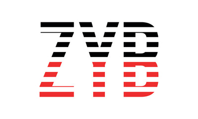 ZYB three initial letter iconic line negative space minimal logo design vector template. monogram, abstract, wordmark, business, typography, minimalist, brand, company, flat, modern, unique, simple