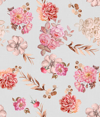 Seamless summer pattern with flower