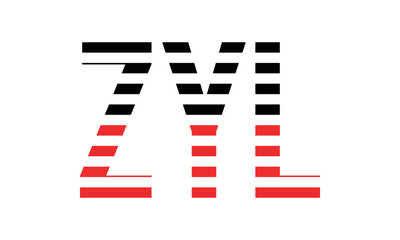 ZYL three initial letter iconic line negative space minimal logo design vector template. monogram, abstract, wordmark, business, typography, minimalist, brand, company, flat, modern, unique, simple