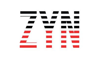 ZYN three initial letter iconic line negative space minimal logo design vector template. monogram, abstract, wordmark, business, typography, minimalist, brand, company, flat, modern, unique, simple