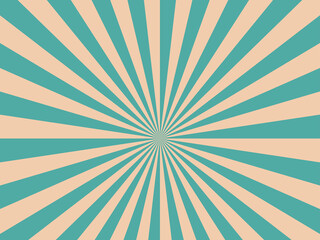 Blue vintage trendy retro Sunlight for background , Old paper pattern starburst , Circus poster or placard ,Vector illustration