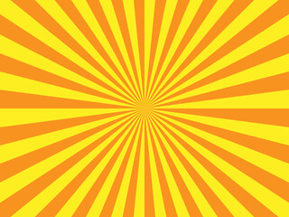 yellow vintage trendy retro Sunlight for background , Old paper pattern starburst , Circus poster or placard ,Vector illustration